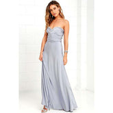 Women's Multiway Wrap Convertible Dress Boho Maxi Club Red Dress - Acapparelstore